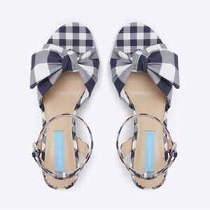 Draper James Gingham Devon Heels with Ankle Strap